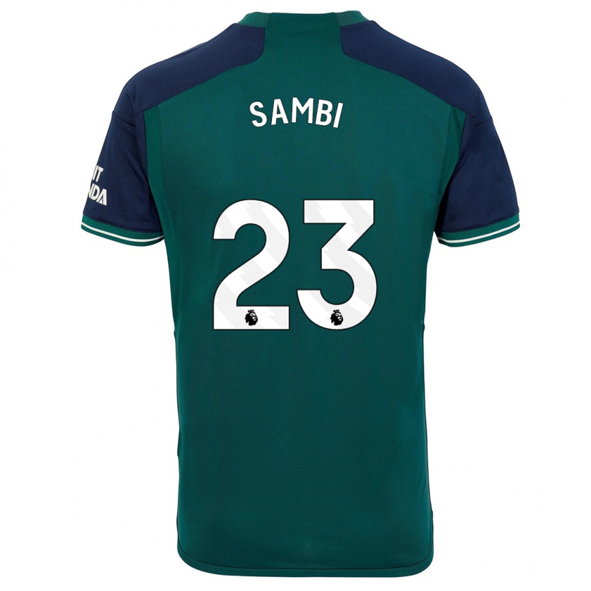 Niño Camiseta Albert Sambi Lokonga #23 Verde Equipación Tercera 2023/24 La Camisa México