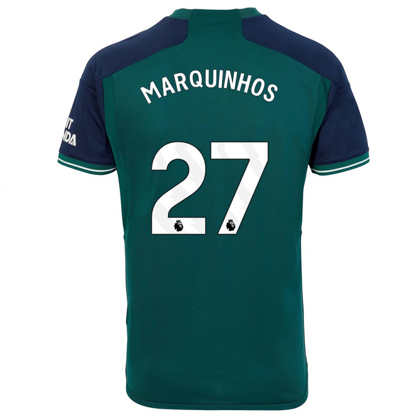 Niño Camiseta Marquinhos #27 Verde Equipación Tercera 2023/24 La Camisa México