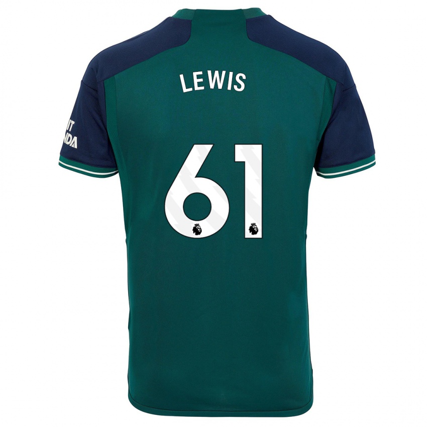 Niño Camiseta George Lewis #61 Verde Equipación Tercera 2023/24 La Camisa México