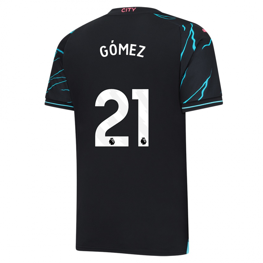 Niño Camiseta Sergio Gómez #21 Azul Oscuro Equipación Tercera 2023/24 La Camisa México