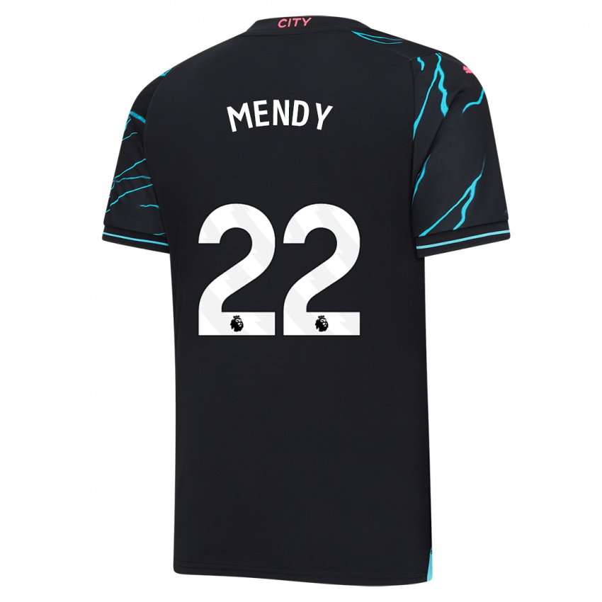 Niño Camiseta Benjamin Mendy #22 Azul Oscuro Equipación Tercera 2023/24 La Camisa México