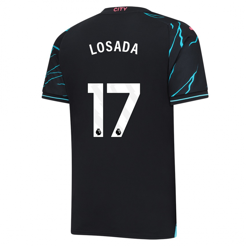 Niño Camiseta Vicky Losada #17 Azul Oscuro Equipación Tercera 2023/24 La Camisa México