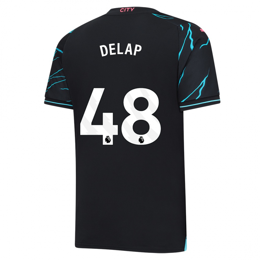 Niño Camiseta Liam Delap #48 Azul Oscuro Equipación Tercera 2023/24 La Camisa México