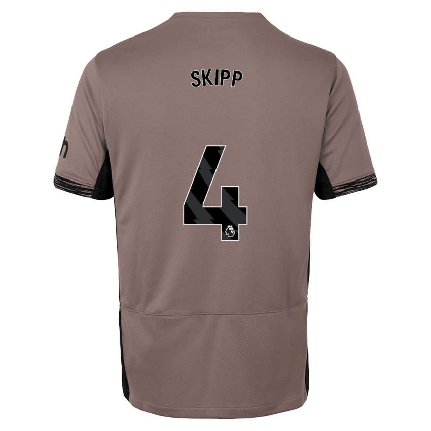 Niño Camiseta Oliver Skipp #4 Beige Obscuro Equipación Tercera 2023/24 La Camisa México