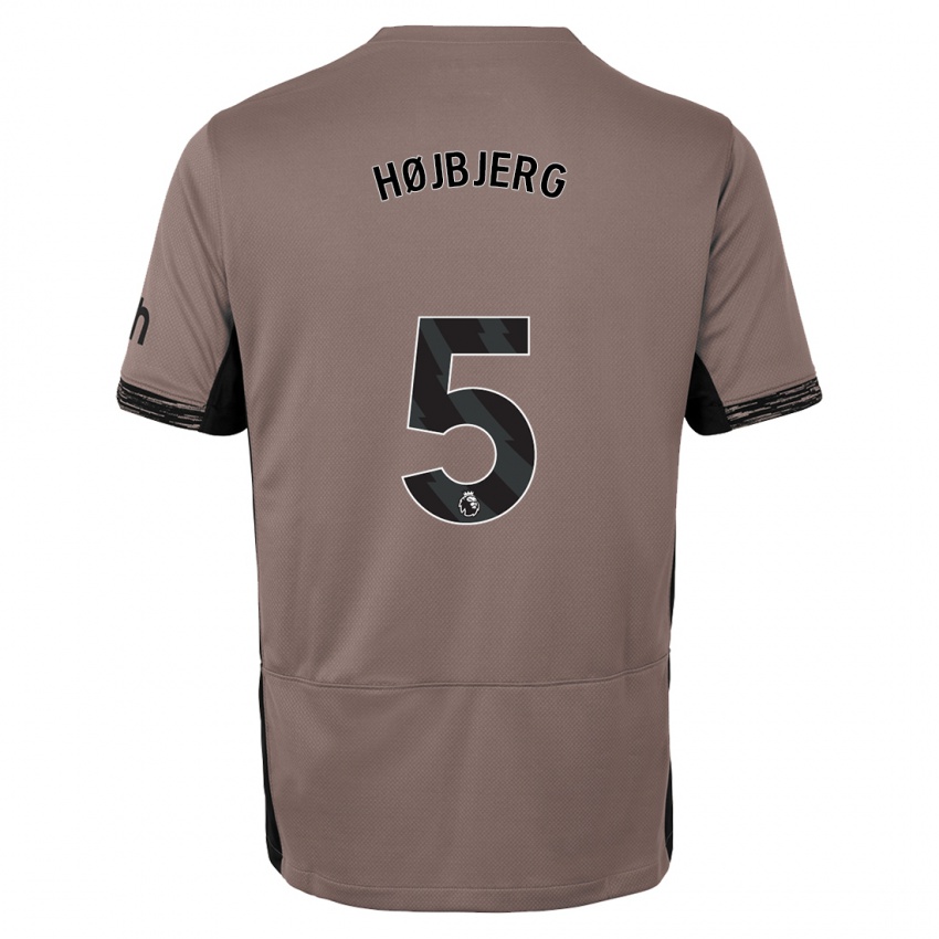 Niño Camiseta Pierre Emile Hojbjerg #5 Beige Obscuro Equipación Tercera 2023/24 La Camisa México