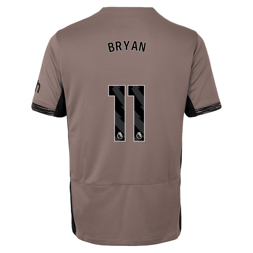 Niño Camiseta Bryan Gil #11 Beige Obscuro Equipación Tercera 2023/24 La Camisa México