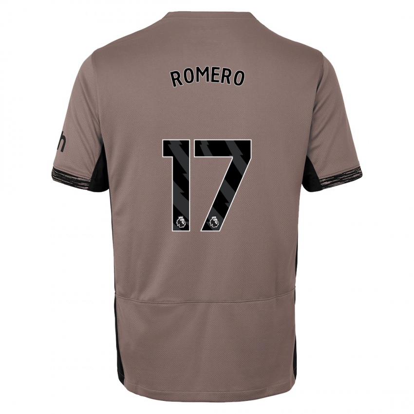 Niño Camiseta Cristian Romero #17 Beige Obscuro Equipación Tercera 2023/24 La Camisa México