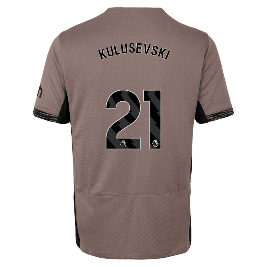 Niño Camiseta Dejan Kulusevski #21 Beige Obscuro Equipación Tercera 2023/24 La Camisa México