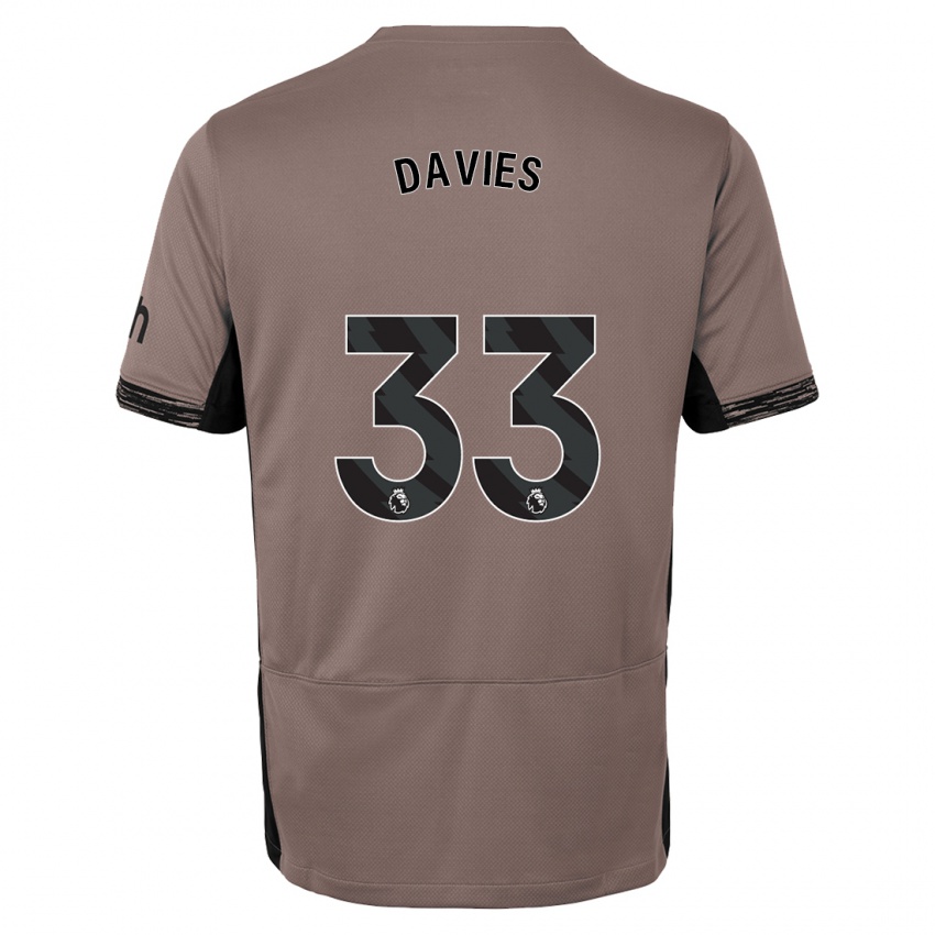 Niño Camiseta Ben Davies #33 Beige Obscuro Equipación Tercera 2023/24 La Camisa México