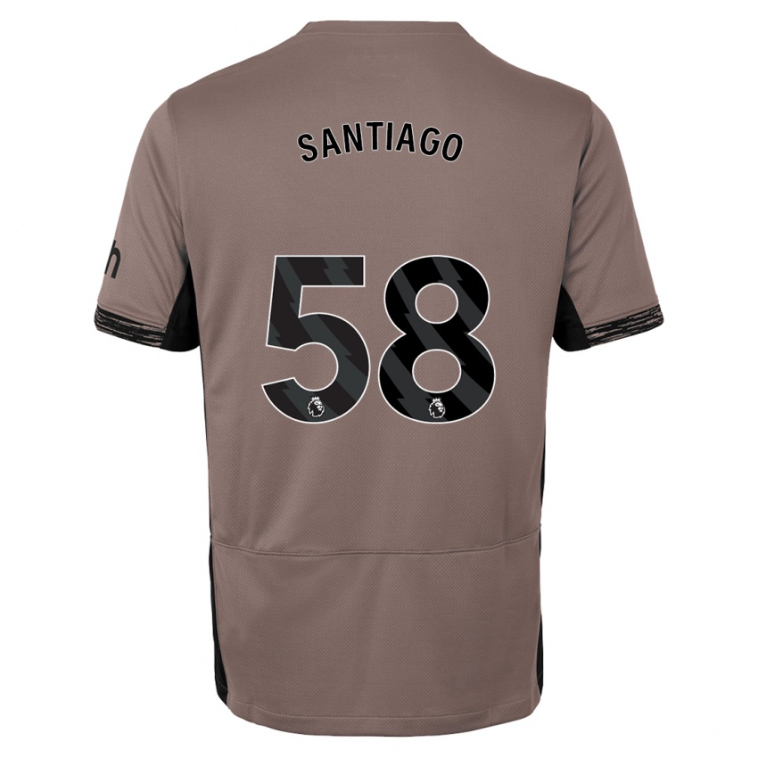 Niño Camiseta Yago Santiago #58 Beige Obscuro Equipación Tercera 2023/24 La Camisa México