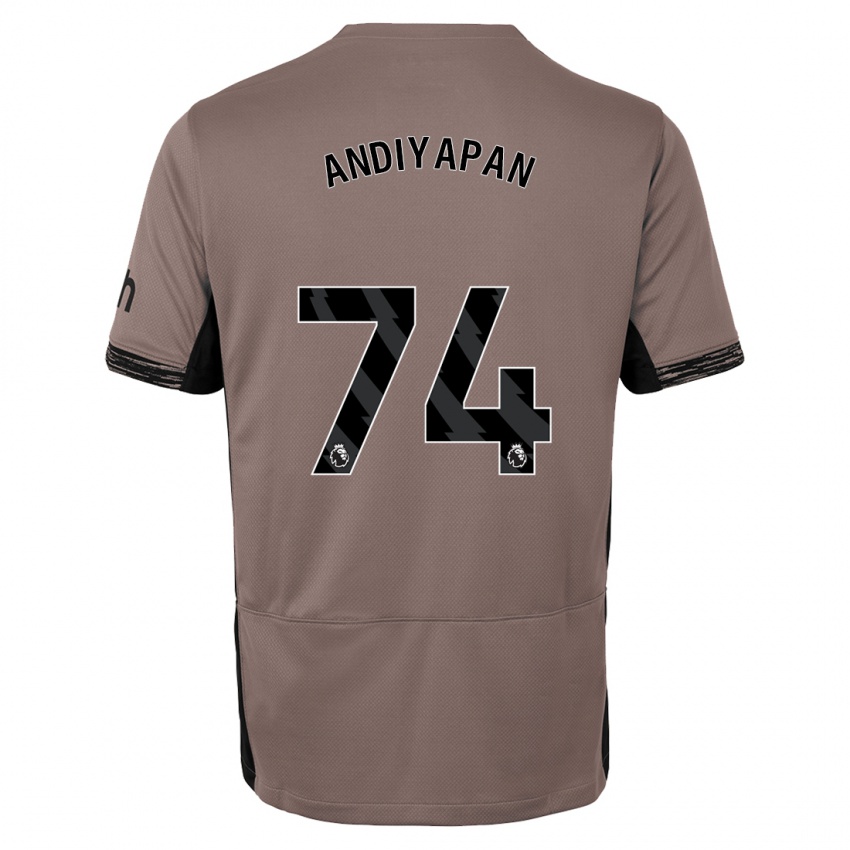 Niño Camiseta William Andiyapan #74 Beige Obscuro Equipación Tercera 2023/24 La Camisa México