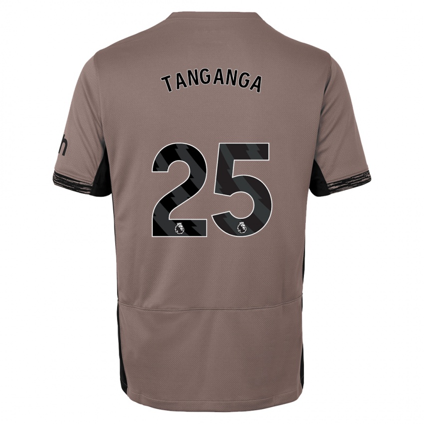 Niño Camiseta Japhet Tanganga #25 Beige Obscuro Equipación Tercera 2023/24 La Camisa México