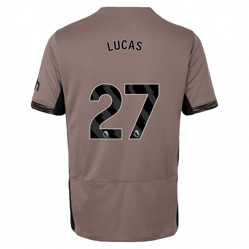 Niño Camiseta Lucas Moura #27 Beige Obscuro Equipación Tercera 2023/24 La Camisa México