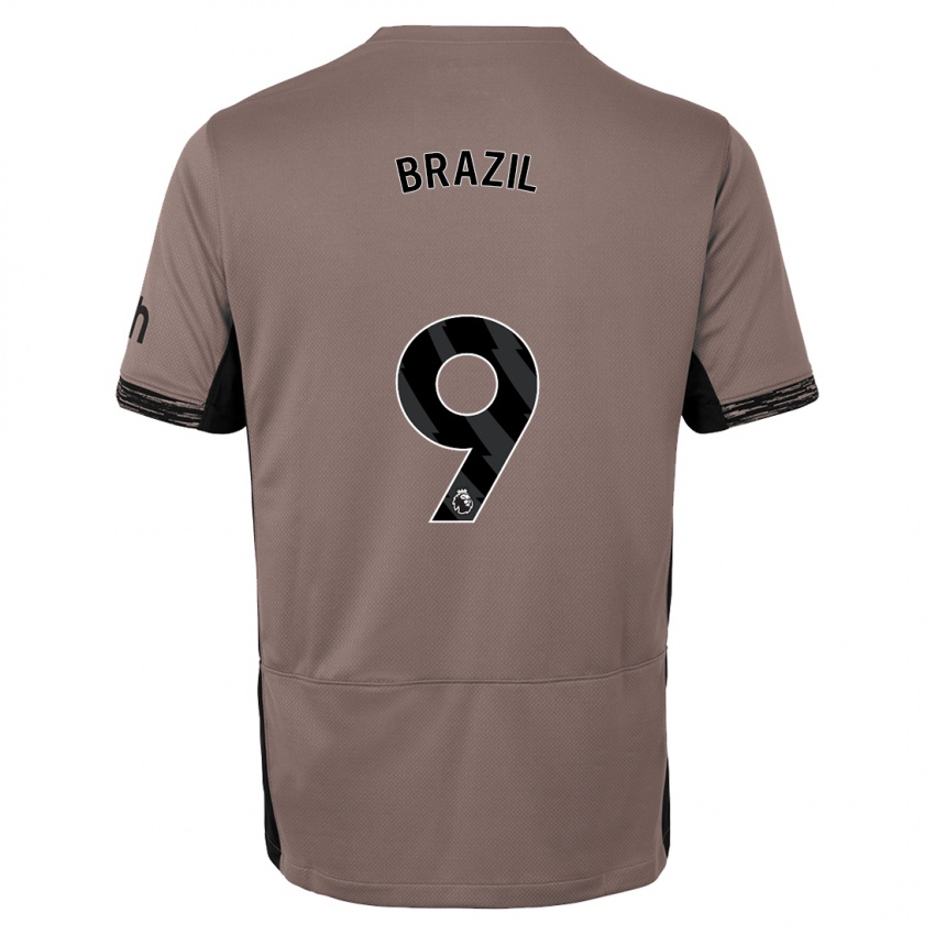 Niño Camiseta Ellie Brazil #9 Beige Obscuro Equipación Tercera 2023/24 La Camisa México