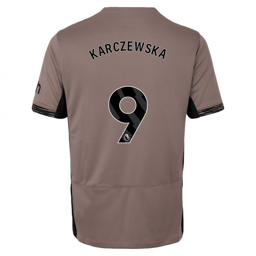 Niño Camiseta Nikola Karczewska #9 Beige Obscuro Equipación Tercera 2023/24 La Camisa México