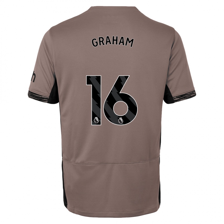 Niño Camiseta Kit Graham #16 Beige Obscuro Equipación Tercera 2023/24 La Camisa México