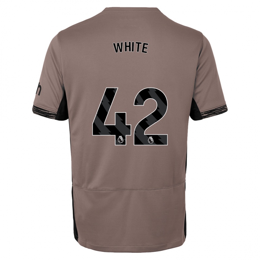 Niño Camiseta Harvey White #42 Beige Obscuro Equipación Tercera 2023/24 La Camisa México