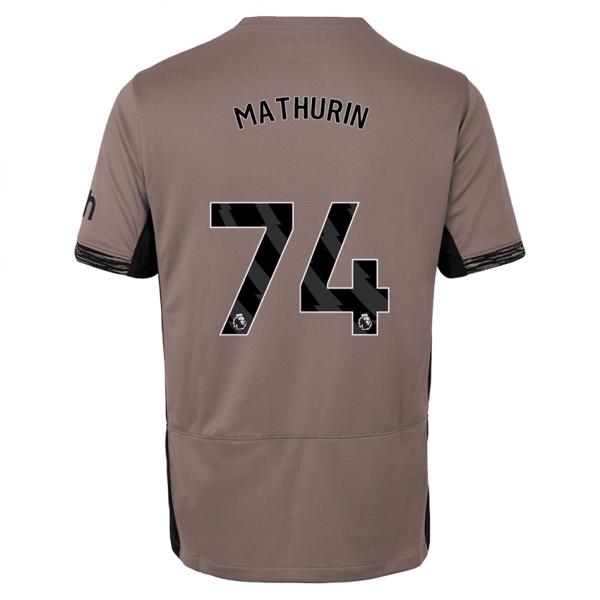 Niño Camiseta Roshaun Mathurin #74 Beige Obscuro Equipación Tercera 2023/24 La Camisa México