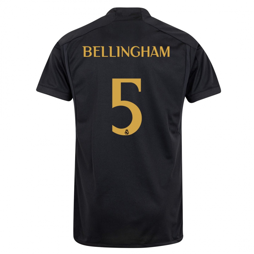 Niño Camiseta Jude Bellingham #5 Negro Equipación Tercera 2023/24 La Camisa México