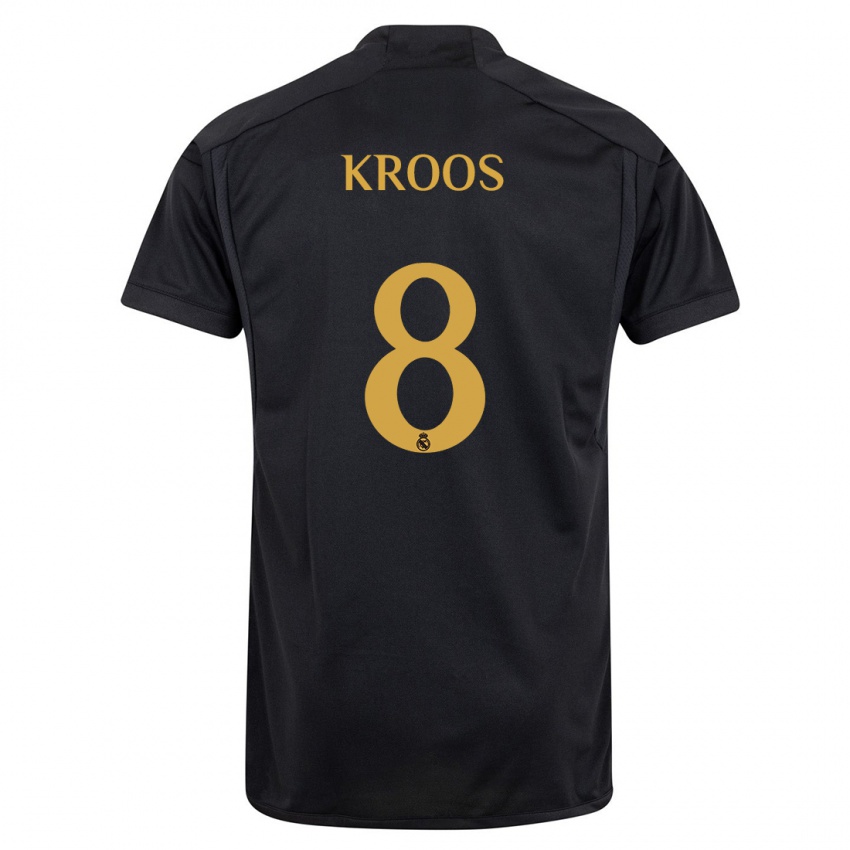 Niño Camiseta Toni Kroos #8 Negro Equipación Tercera 2023/24 La Camisa México