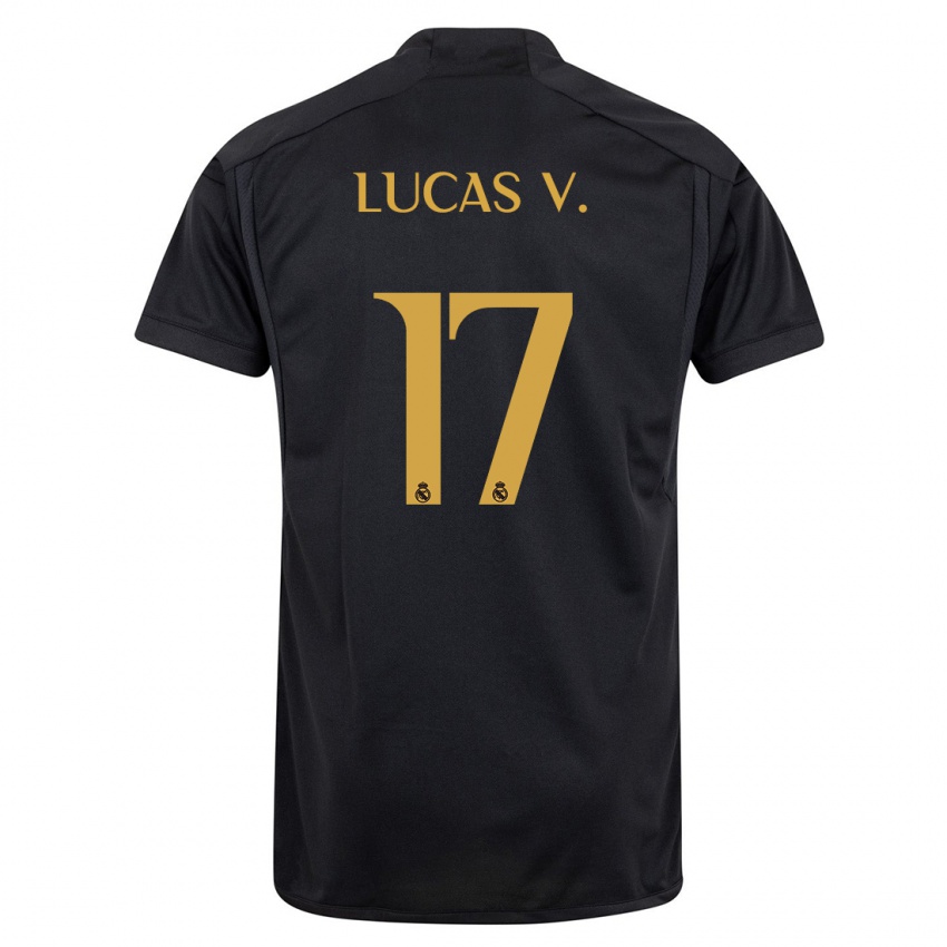 Niño Camiseta Lucas Vazquez #17 Negro Equipación Tercera 2023/24 La Camisa México