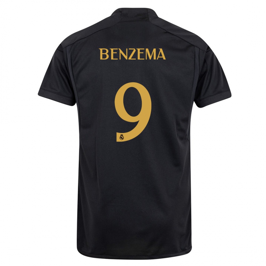 Niño Camiseta Karim Benzema #9 Negro Equipación Tercera 2023/24 La Camisa México