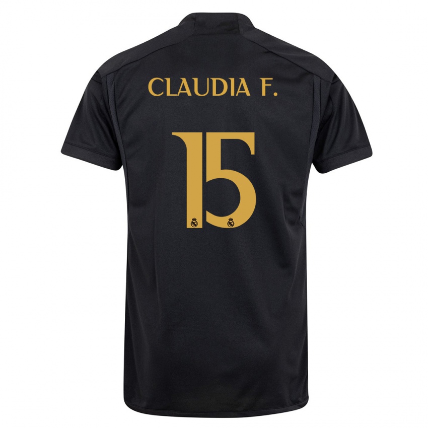 Niño Camiseta Claudia Florentino #15 Negro Equipación Tercera 2023/24 La Camisa México