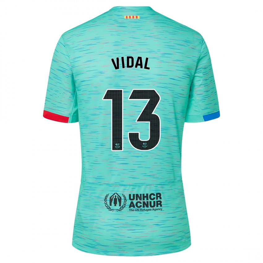 Niño Camiseta Marc Vidal #13 Aguamarina Clara Equipación Tercera 2023/24 La Camisa México