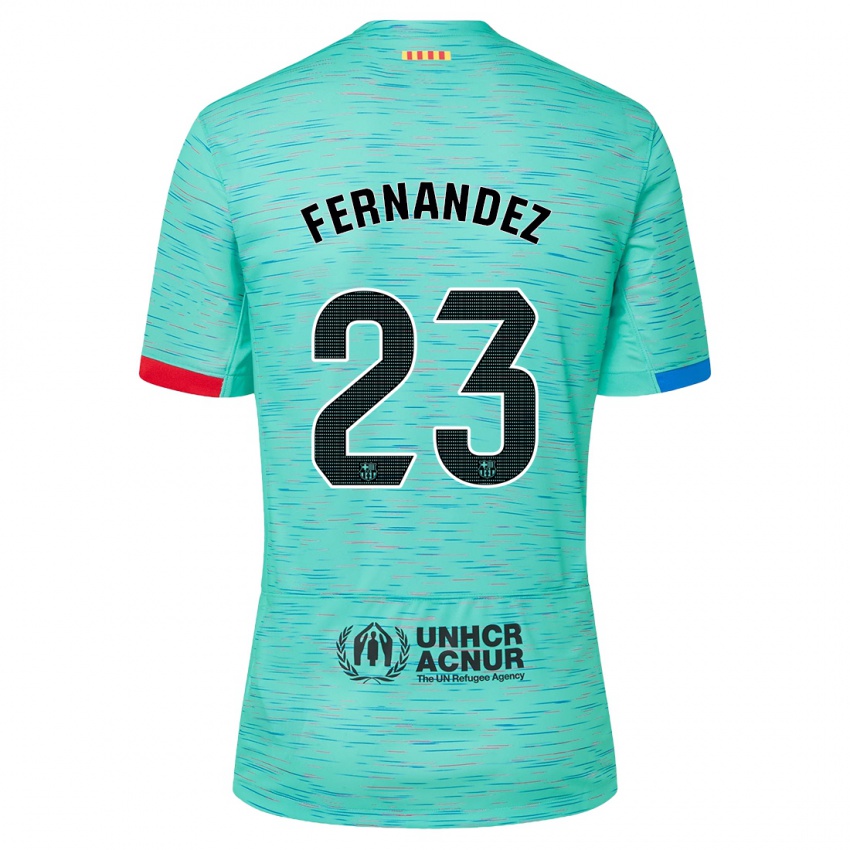 Niño Camiseta Pelayo Fernandez #23 Aguamarina Clara Equipación Tercera 2023/24 La Camisa México