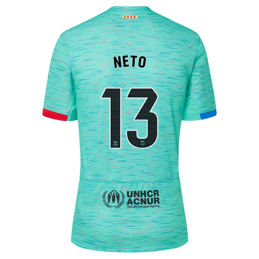 Niño Camiseta Neto #13 Aguamarina Clara Equipación Tercera 2023/24 La Camisa México