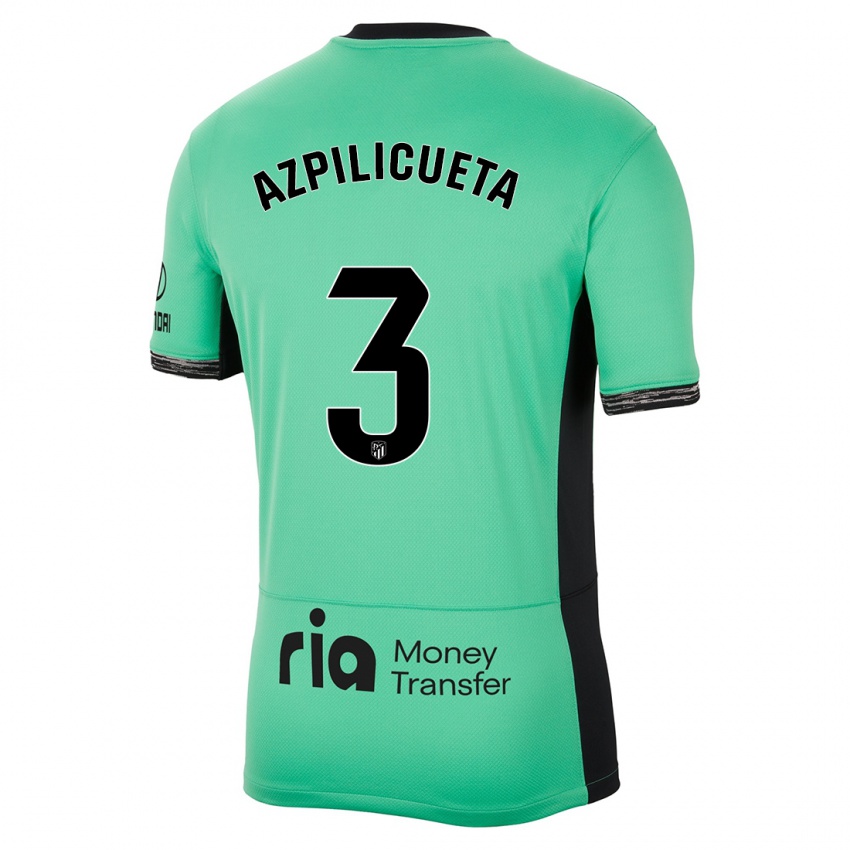 Niño Camiseta César Azpilicueta #3 Primavera Verde Equipación Tercera 2023/24 La Camisa México