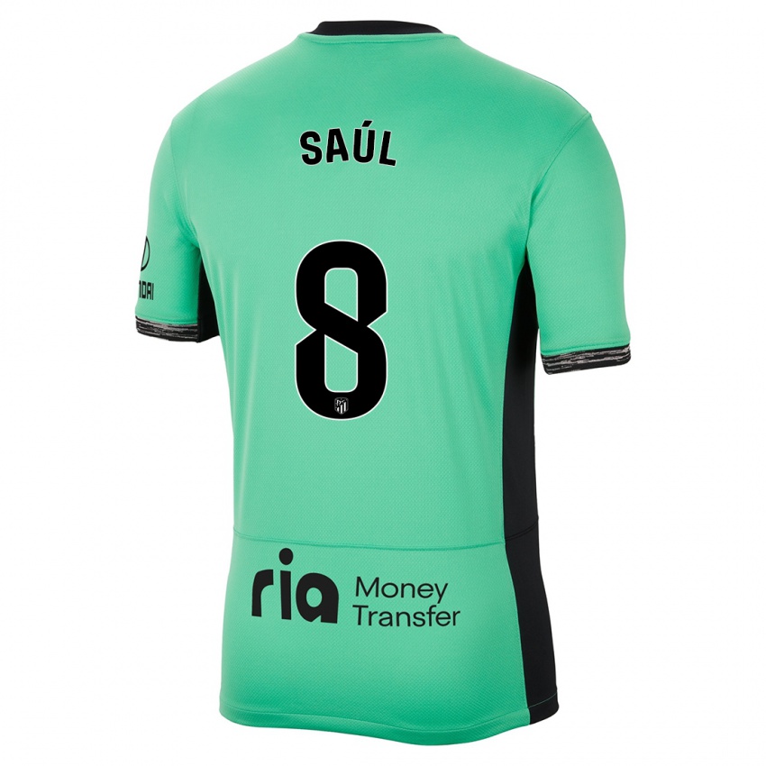 Niño Camiseta Saul Niguez #8 Primavera Verde Equipación Tercera 2023/24 La Camisa México