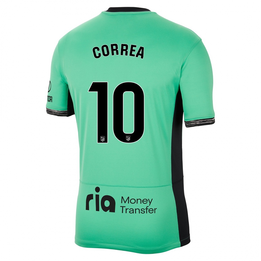 Niño Camiseta Angel Correa #10 Primavera Verde Equipación Tercera 2023/24 La Camisa México