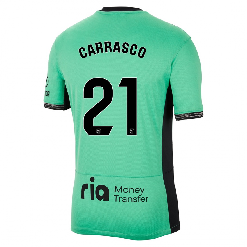 Niño Camiseta Yannick Carrasco #21 Primavera Verde Equipación Tercera 2023/24 La Camisa México