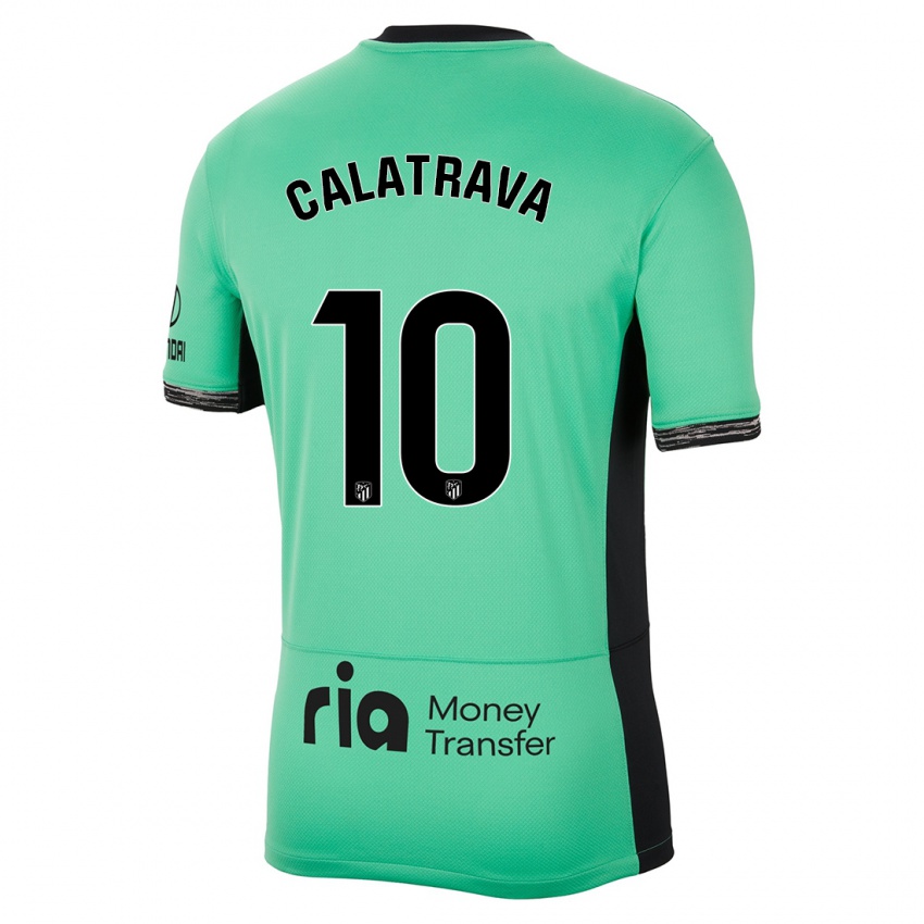 Niño Camiseta Álex Calatrava #10 Primavera Verde Equipación Tercera 2023/24 La Camisa México