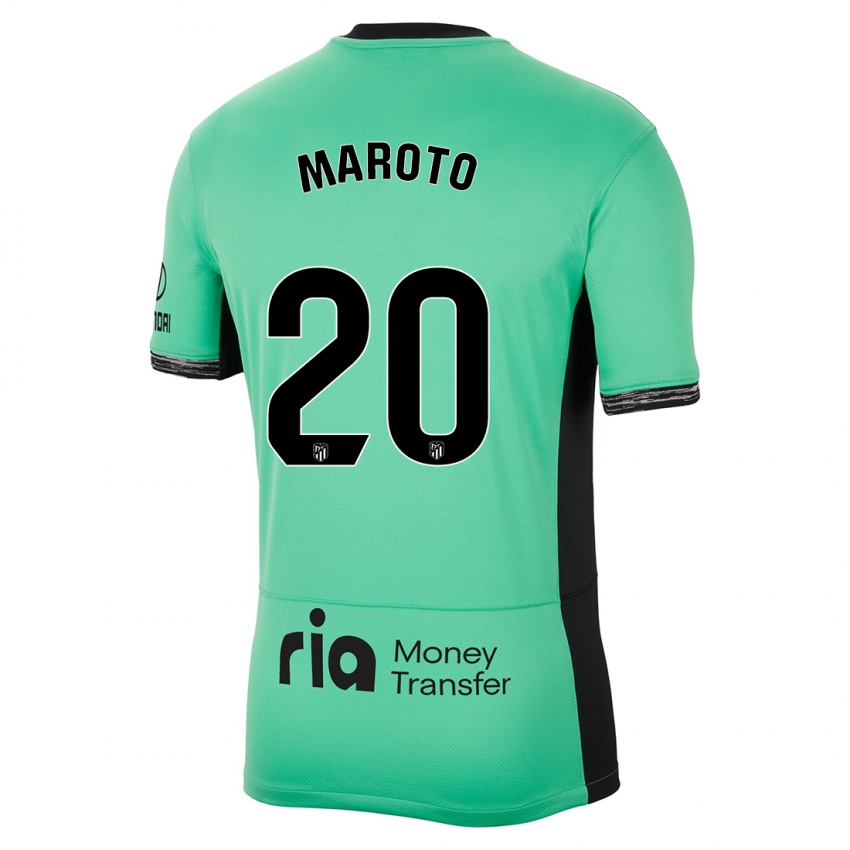 Niño Camiseta Mario Maroto #20 Primavera Verde Equipación Tercera 2023/24 La Camisa México