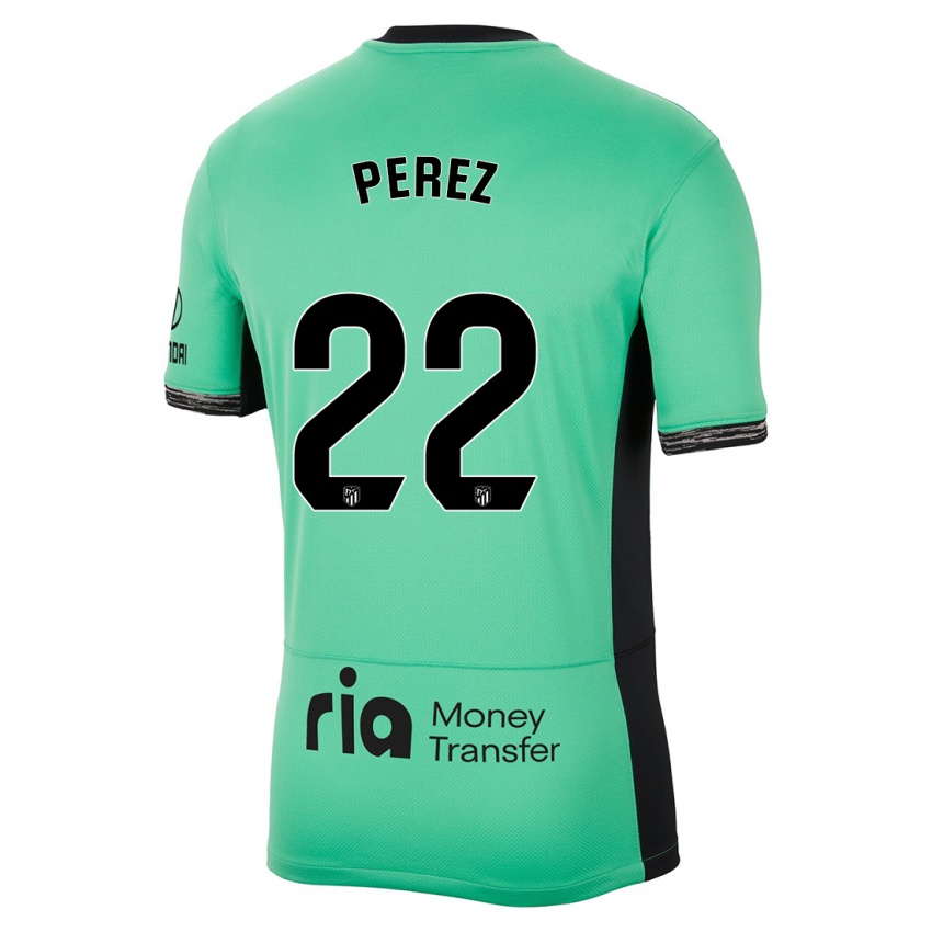 Niño Camiseta Pablo Pérez #22 Primavera Verde Equipación Tercera 2023/24 La Camisa México