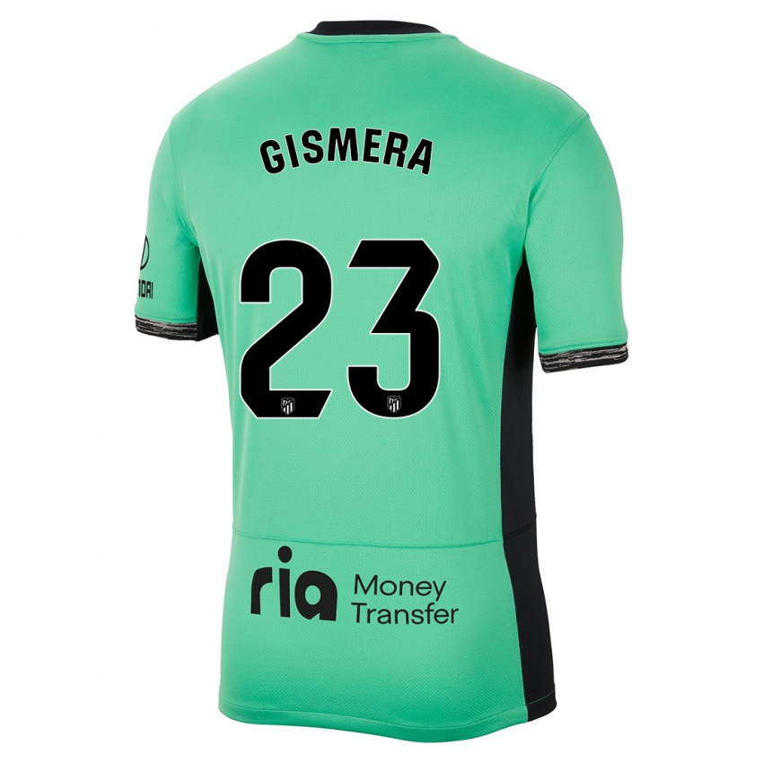 Niño Camiseta Aitor Gismera #23 Primavera Verde Equipación Tercera 2023/24 La Camisa México