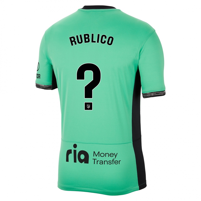 Niño Camiseta Santi Rublico #0 Primavera Verde Equipación Tercera 2023/24 La Camisa México