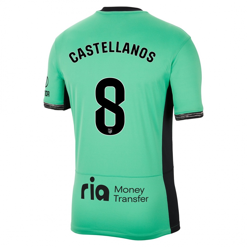 Niño Camiseta Jorge Castellanos #8 Primavera Verde Equipación Tercera 2023/24 La Camisa México