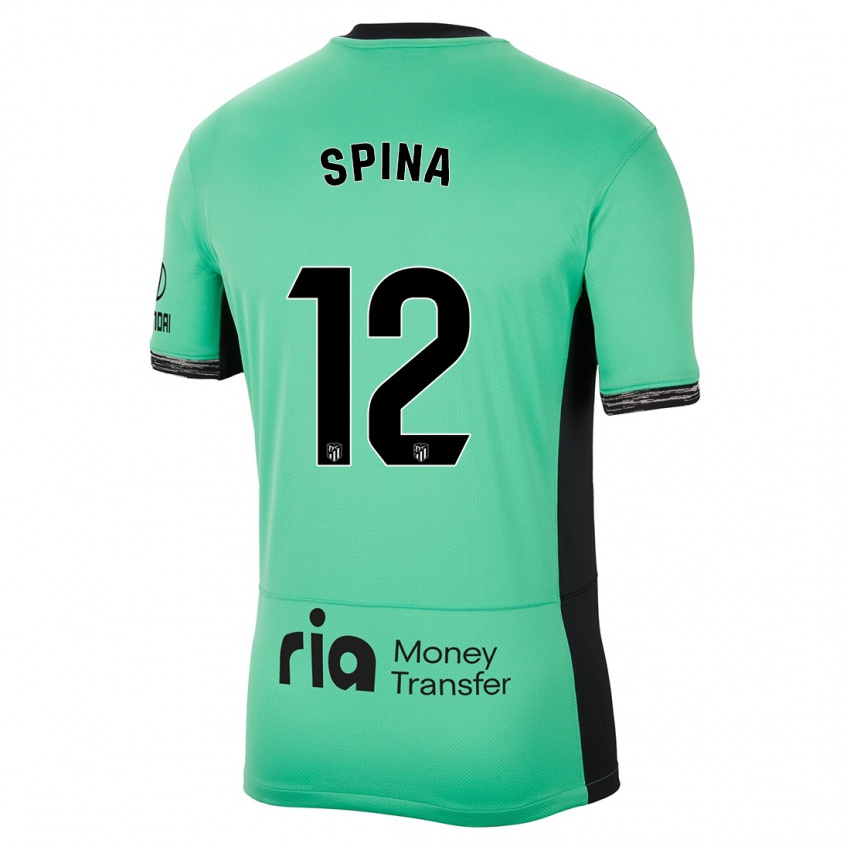 Niño Camiseta Gerónimo Spina #12 Primavera Verde Equipación Tercera 2023/24 La Camisa México