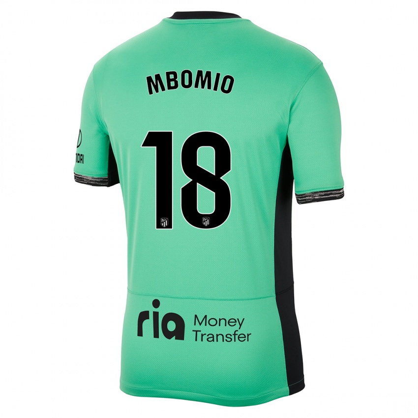 Niño Camiseta Rony Mbomio #18 Primavera Verde Equipación Tercera 2023/24 La Camisa México