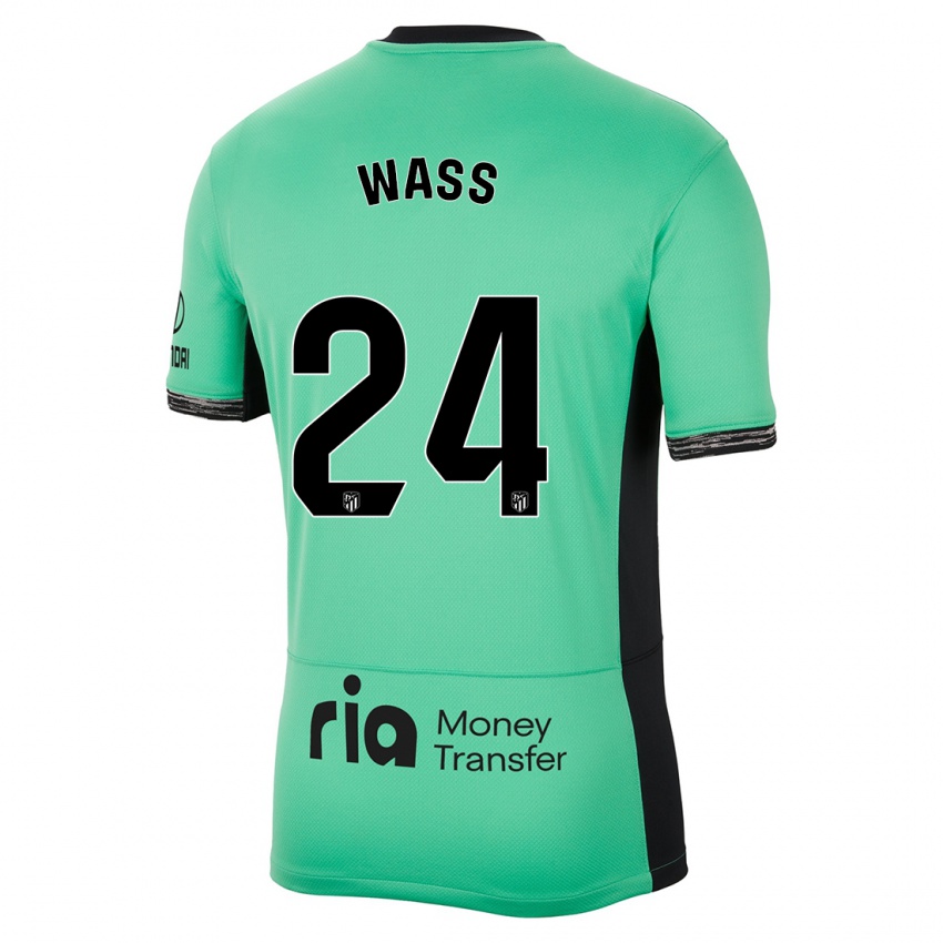 Niño Camiseta Daniel Wass #24 Primavera Verde Equipación Tercera 2023/24 La Camisa México