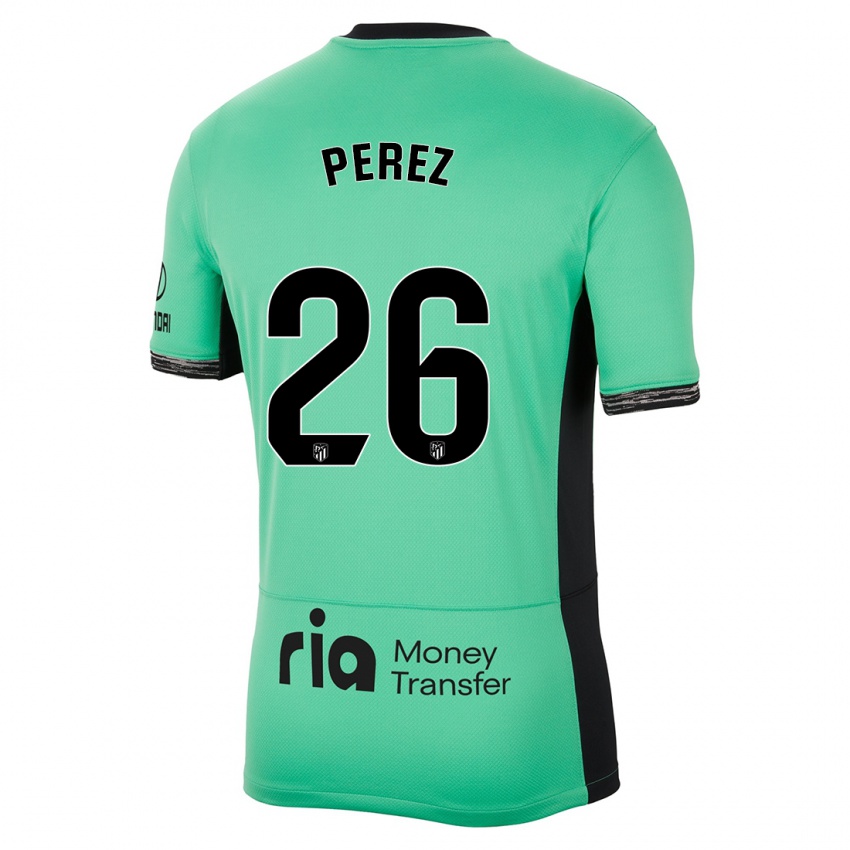 Niño Camiseta Xenia Perez #26 Primavera Verde Equipación Tercera 2023/24 La Camisa México