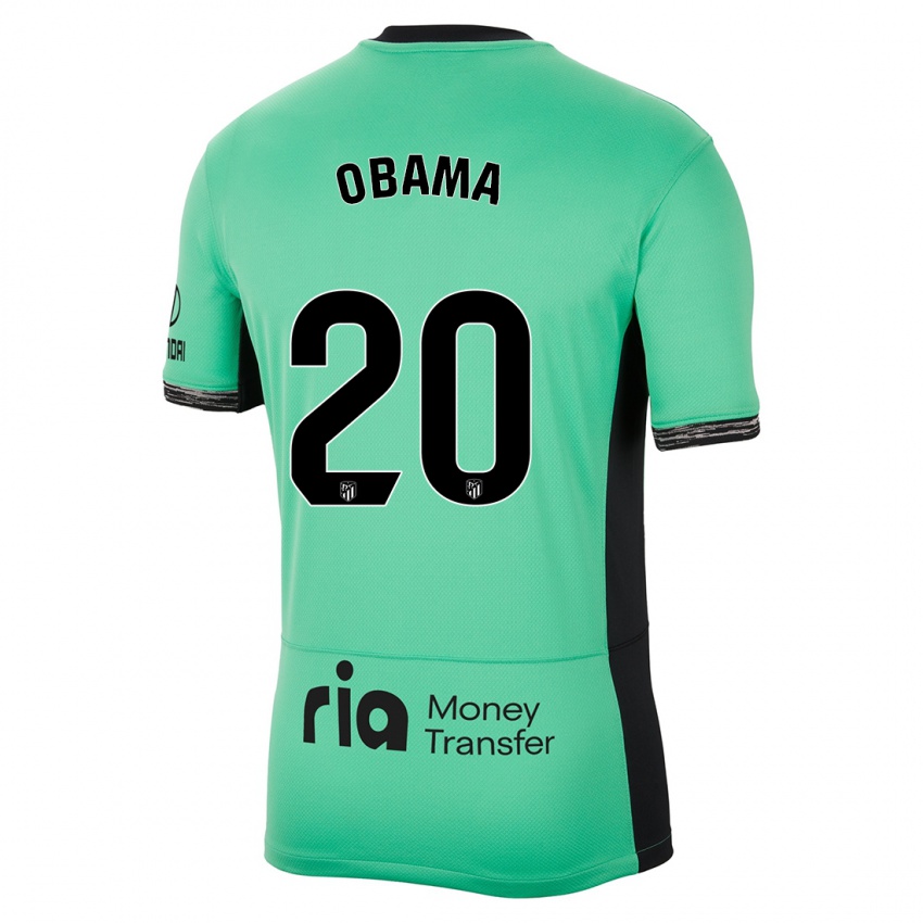 Niño Camiseta Federico Obama #20 Primavera Verde Equipación Tercera 2023/24 La Camisa México