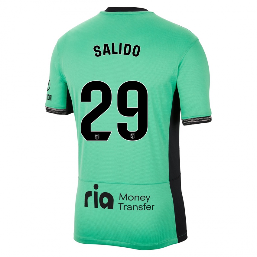 Niño Camiseta Alberto Salido #29 Primavera Verde Equipación Tercera 2023/24 La Camisa México