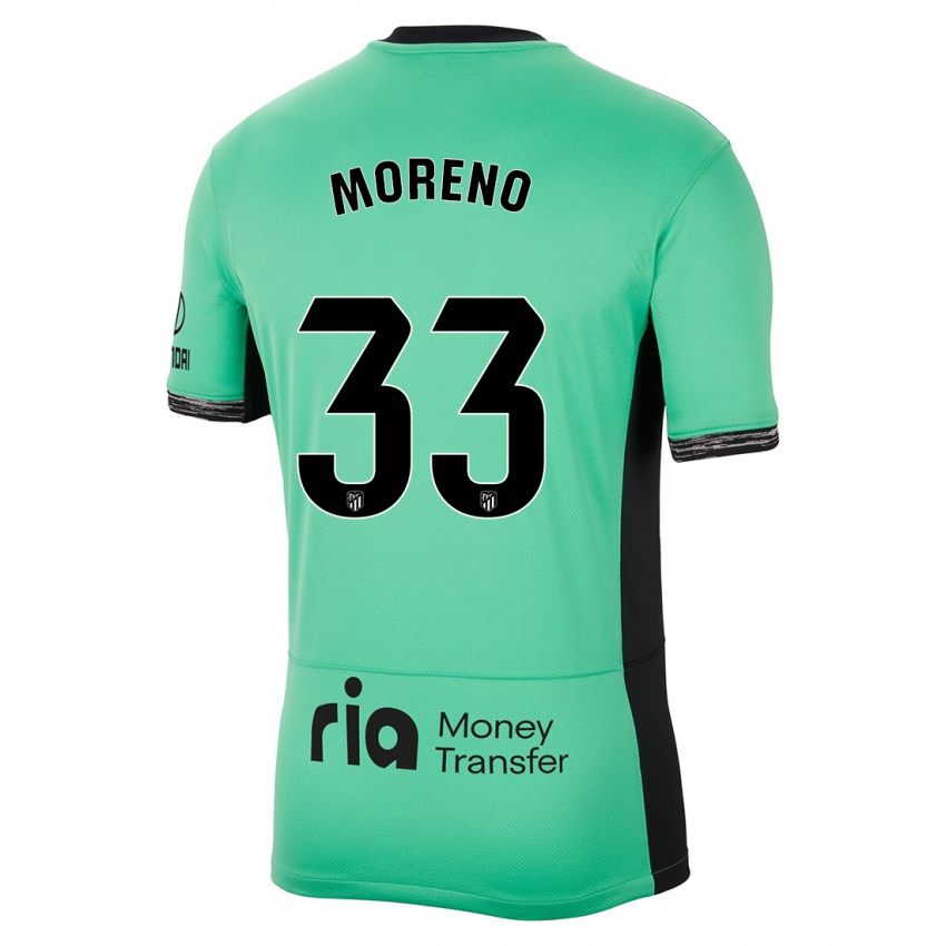 Niño Camiseta Alberto Moreno #33 Primavera Verde Equipación Tercera 2023/24 La Camisa México