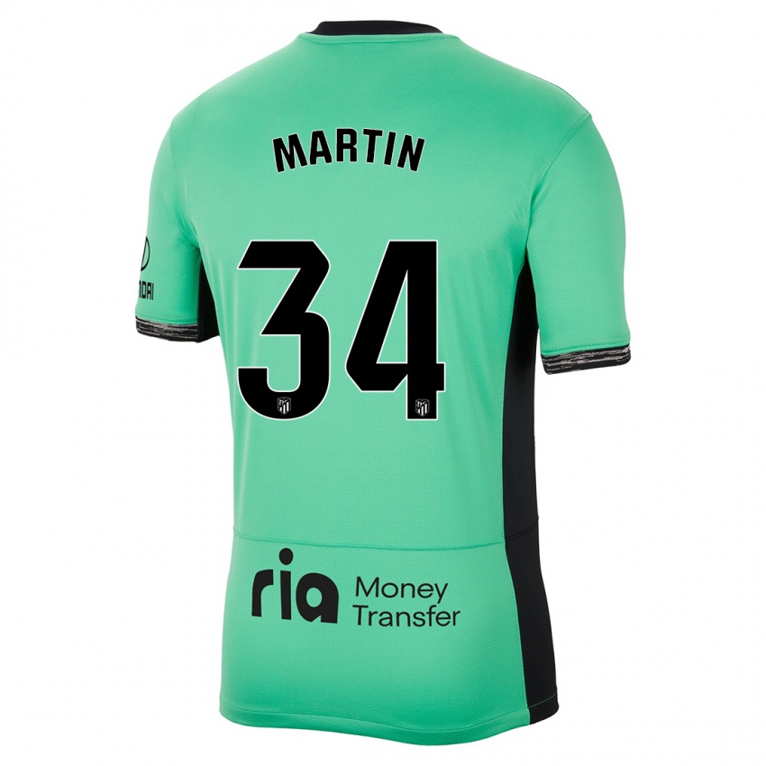 Niño Camiseta Carlos Martin #34 Primavera Verde Equipación Tercera 2023/24 La Camisa México