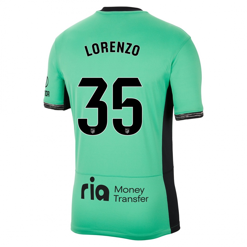 Niño Camiseta Diego Lorenzo #35 Primavera Verde Equipación Tercera 2023/24 La Camisa México