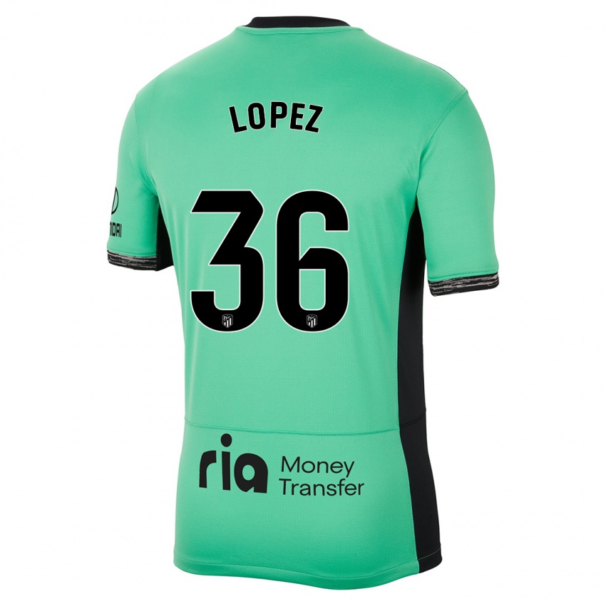 Niño Camiseta David Lopez #36 Primavera Verde Equipación Tercera 2023/24 La Camisa México